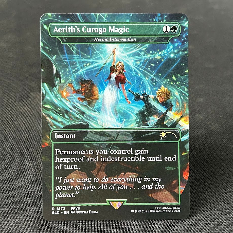 1-12-1.jpg Aerith's Curaga Magic(Heroic Intervention) SLD #1872 MTG Proxy Cards - Image 1