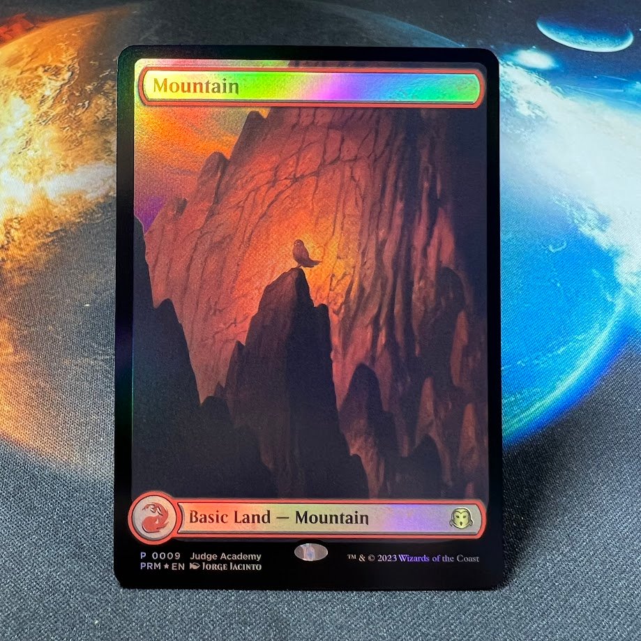 1-123.jpg Judge Gift 2023 Mountain foil MTG Proxy Cards - Image 1