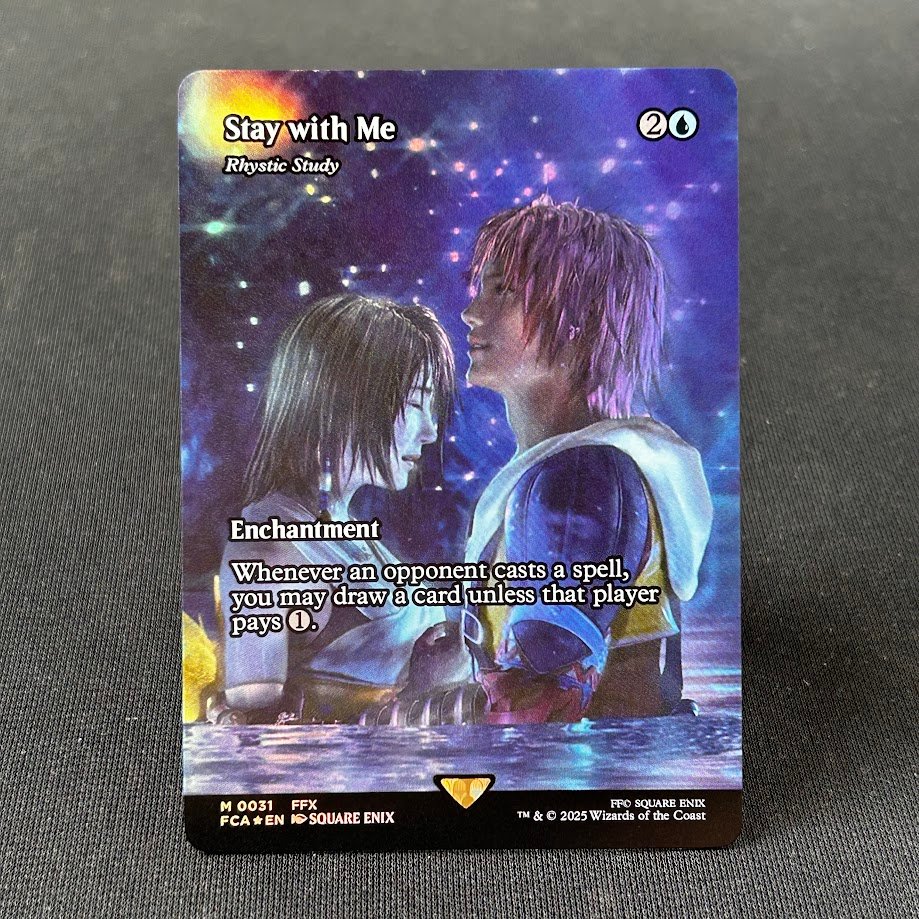 1-130-1.jpg Stay with Me(Rhystic Study) #031 foil MTG Proxy Cards - Image 1