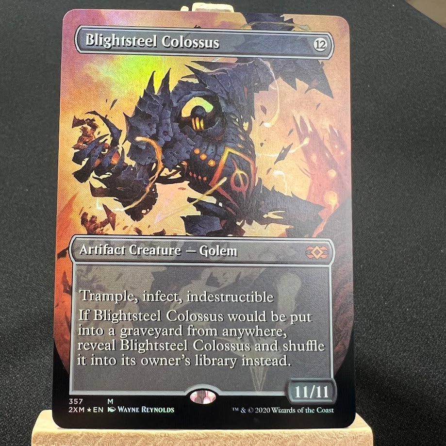 1-171.jpg Blightsteel Colossus 2XM Box Topper foil MTG Proxy Cards - Image 1