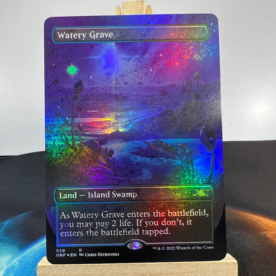 1-183.jpg Watery Grave UNF Galaxy Foil MTG Proxy Cards - Image 1