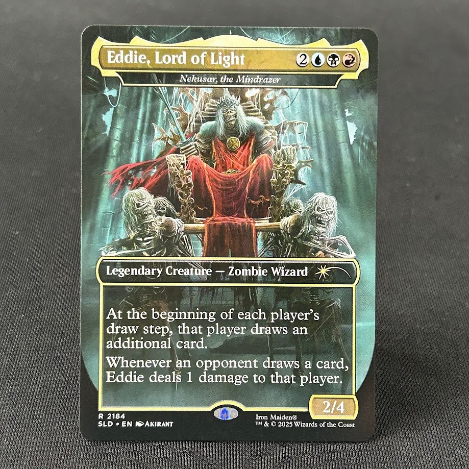 1-32-1.jpg Eddie, Lord of Light (Nekusar, the Mindrazer) SLD #2184 MTG Proxy Cards - Image 1