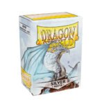 100 PCS/BOX Matte Silver Dragon Shield Cards Sleeves