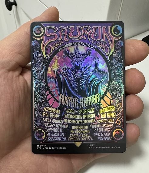 2-136-e1763969364242.jpg Sauron, the Dark Lord 0744 foil MTG Proxy Cards - Image 1