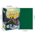 100 PCS/BOX Matte Green Dragon Shield Cards Sleeves - Image 4