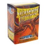 100 PCS/BOX Matte Red Dragon Shield Cards Sleeves