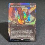 Ancient Brass Dragon borderless foil MTG Proxy Cards