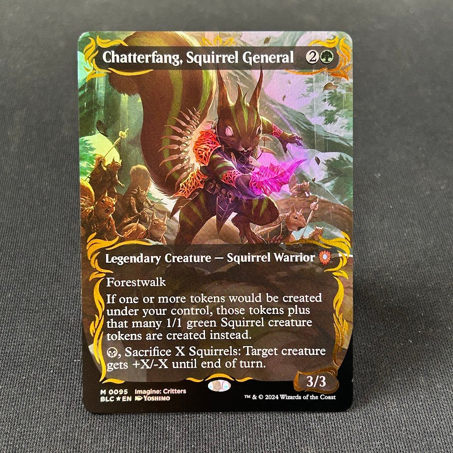3-102-1.jpg Chatterfang, Squirrel General #95 (raised foil) MTG Proxy Cards - Image 1