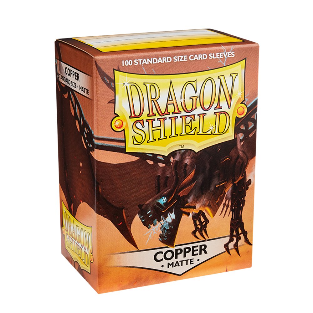 3-3.jpg 100 PCS/BOX Matte Copper Dragon Shield Cards Sleeves - Image 1