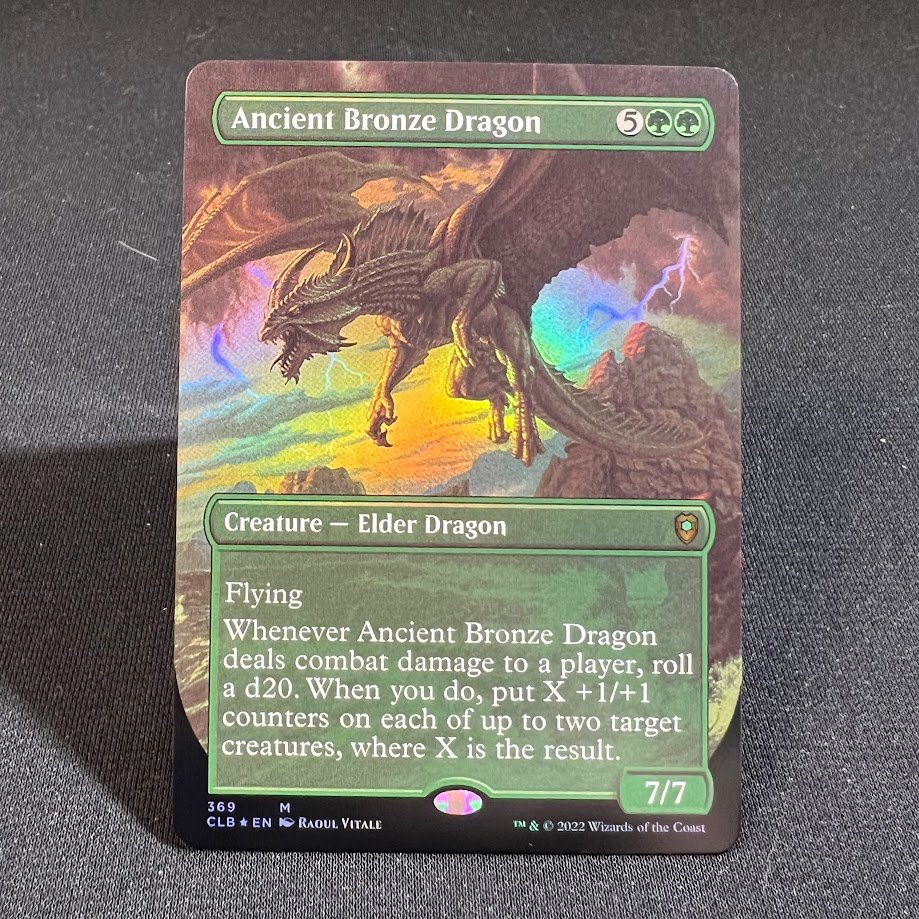3-54.jpg Ancient Bronze Dragon borderless foil MTG Proxy Cards - Image 1