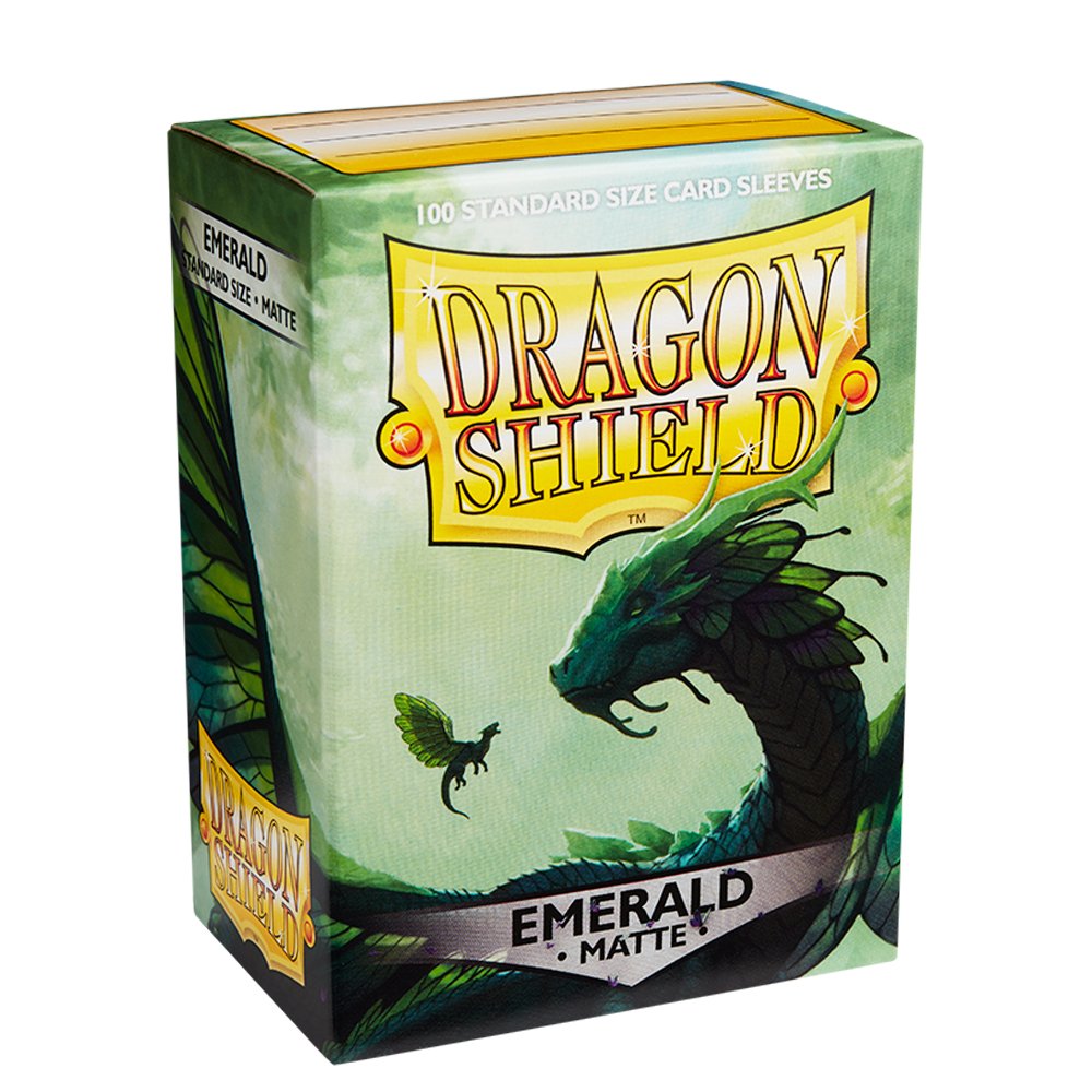 4-2.jpg 100 PCS/BOX Matte Emerald Dragon Shield Cards Sleeves - Image 1