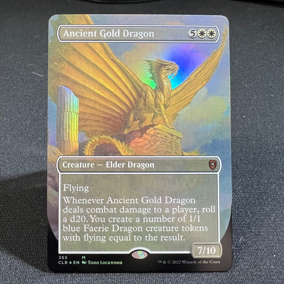 4-28.jpg Ancient Gold Dragon borderless foil MTG Proxy Cards - Image 1