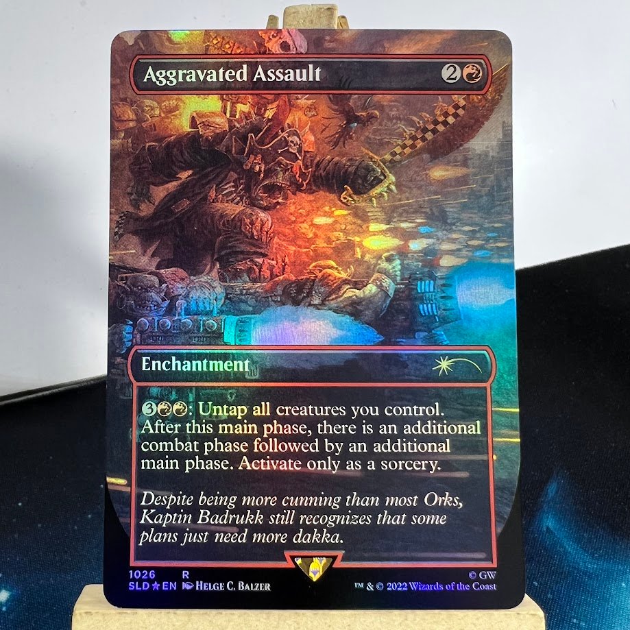 4-97.jpg Aggravated Assault SLD 1026 foil MTG Proxy Cards - Image 1