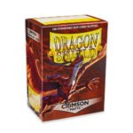 100 PCS/BOX Matte Crimson Dragon Shield Cards Sleeves