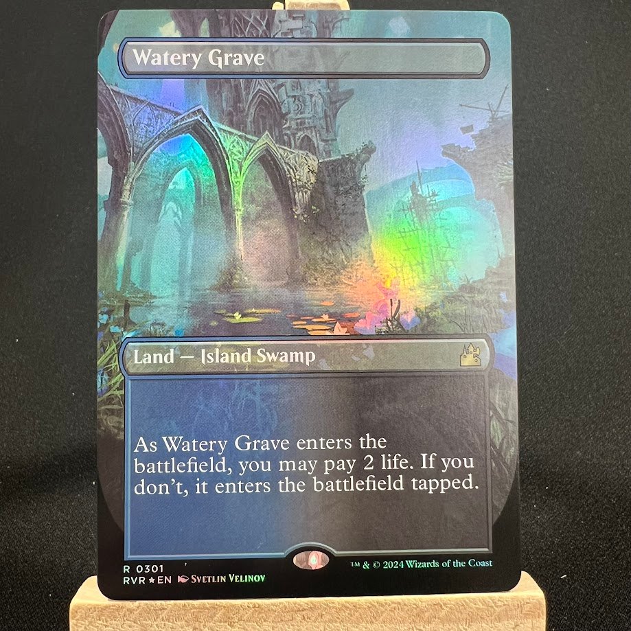 6-43.jpg Watery Grave RVR Borderless Foil MTG Proxy Cards - Image 1