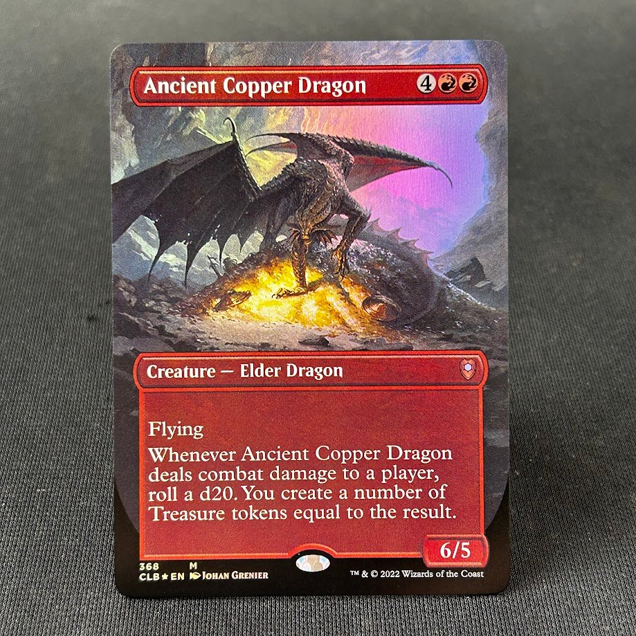 9-13-1.jpg Ancient Copper Dragon borderless 368 Foil MTG Proxy Cards - Image 1