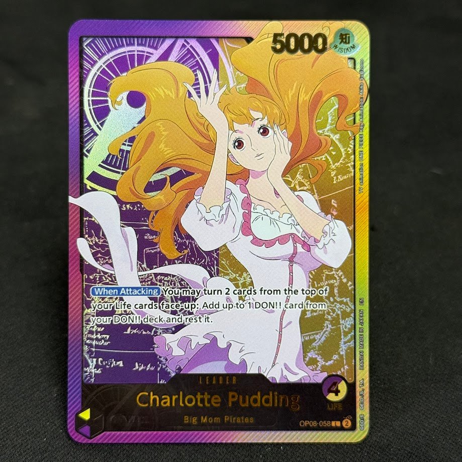 Charlotte-Pudding-OP08-058.jpg Charlotte Pudding OP08-058 Gold Foil One Piece Proxy Cards - Image 1
