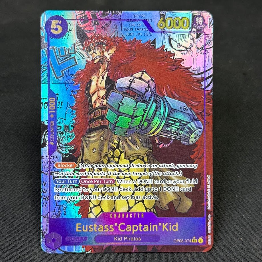 EustassCaptainKid-Manga-OP05-074.jpg Eustass"Captain"Kid OP05-074 Gold Foil One Piece Proxy Cards - Image 1