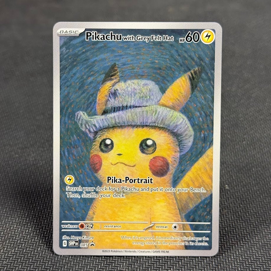 IMG_2041.jpg Pikachu with Grey Felt Hat Pokemon Proxy Cards - Image 1