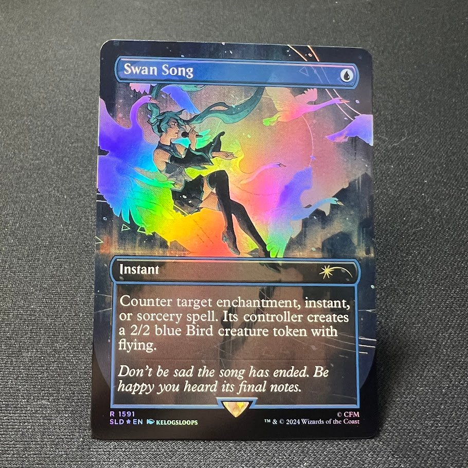 IMG_2442.jpg Swan Song SLD #1591 foil MTG Proxy Cards - Image 1