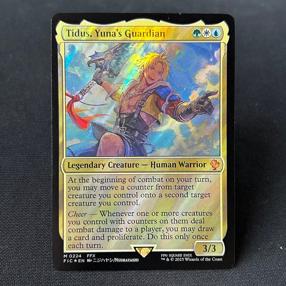IMG_3542.jpg Surge Foil Tidus, Yuna's Guardian #224 Foil MTG Proxy Cards - Image 1