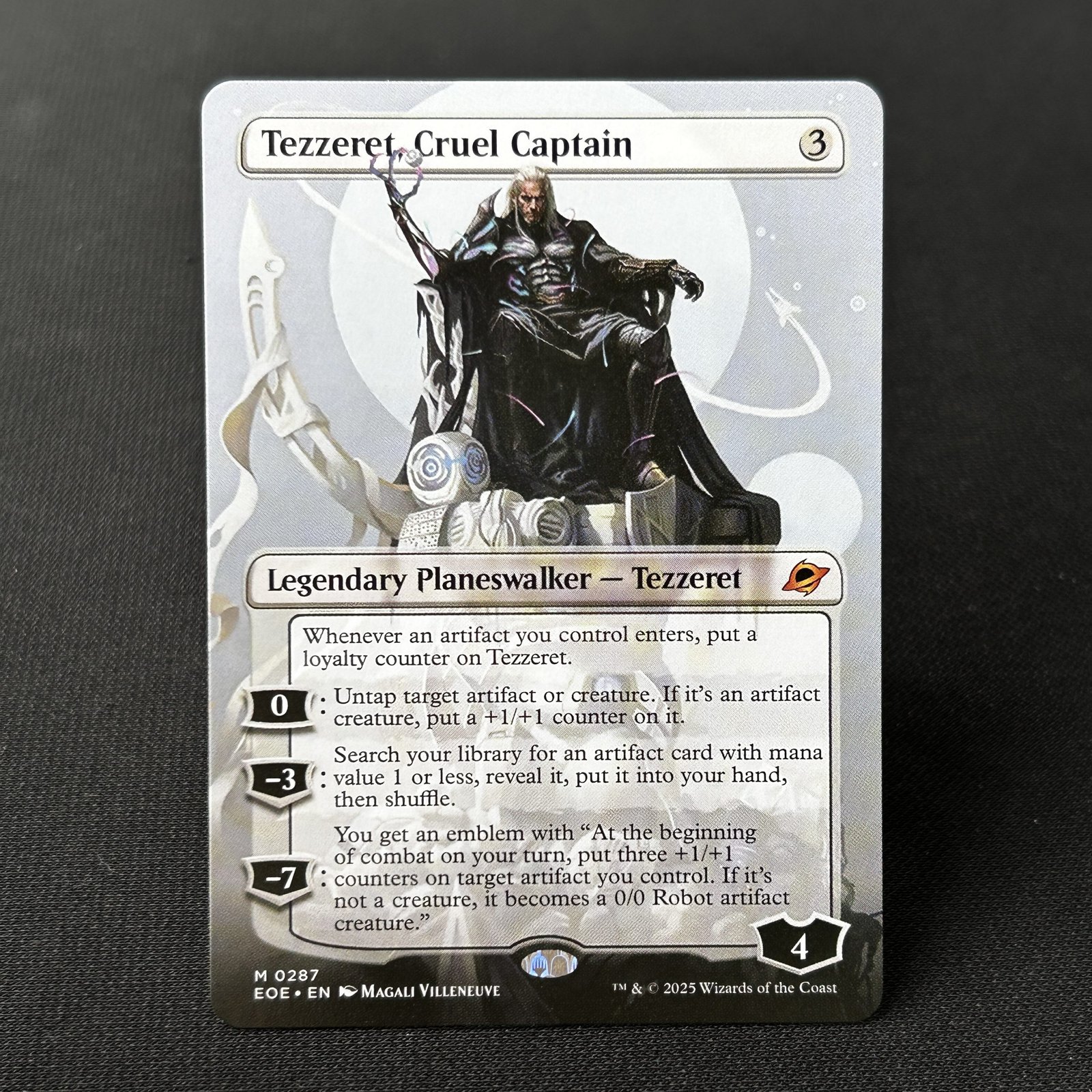IMG_3710-scaled-1.jpg Tezzeret, Cruel Captain Edge of Eternities #287 MTG Proxy Cards (复制) - Image 1