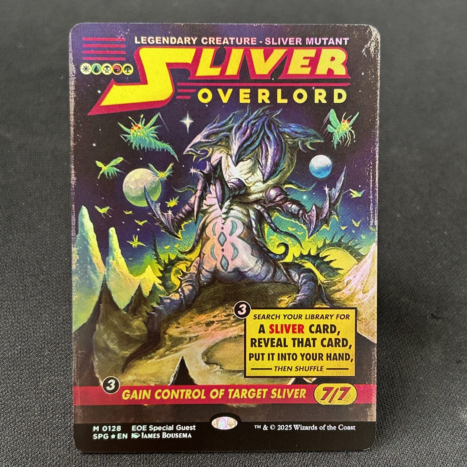 IMG_4488-scaled-1.jpg Sliver Overlord SPG #128 foil MTG Proxy Cards - Image 1