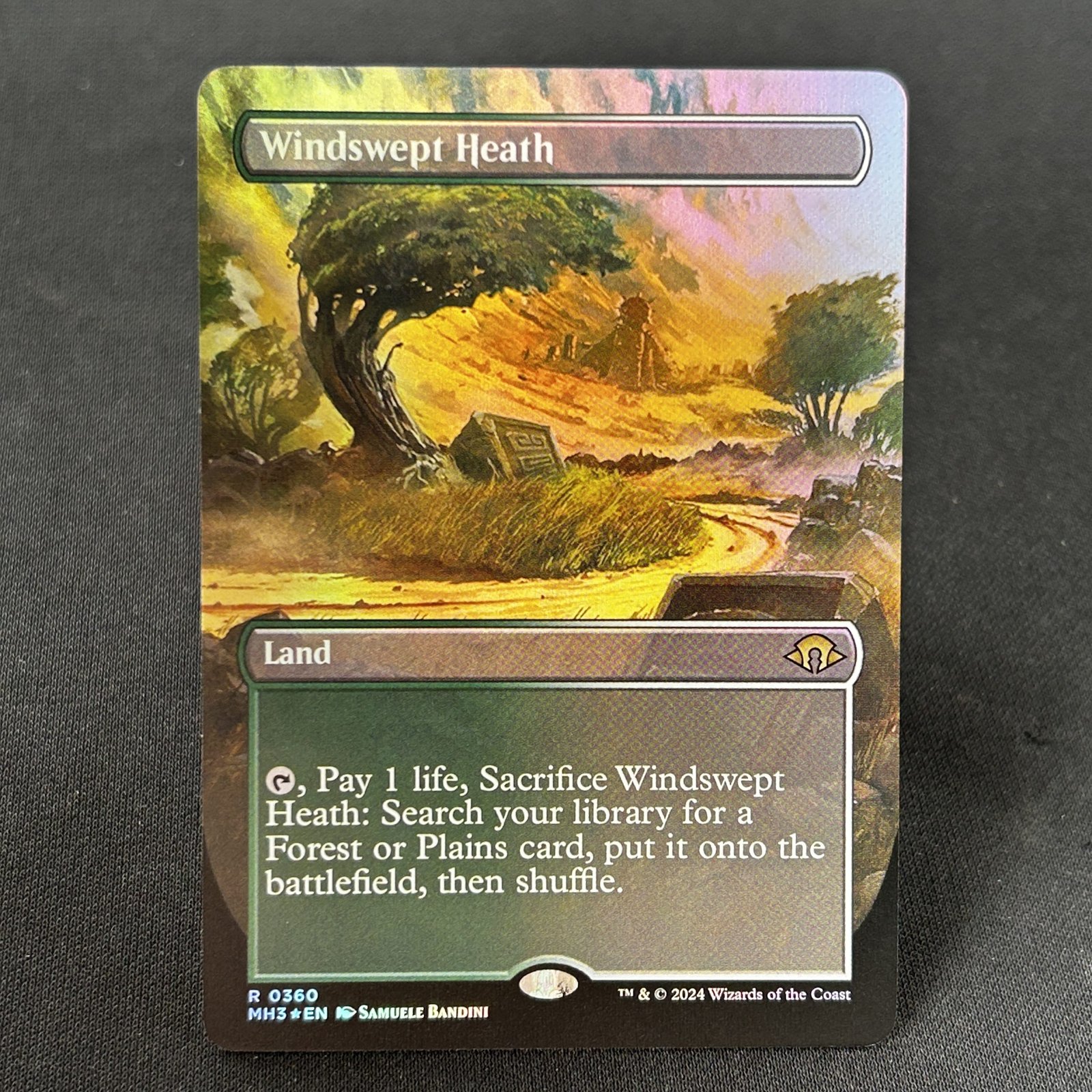 IMG_4505-scaled-1.jpg Windswept Heath MH3 Borderless 0360 Foil MTG Proxy Cards - Image 1