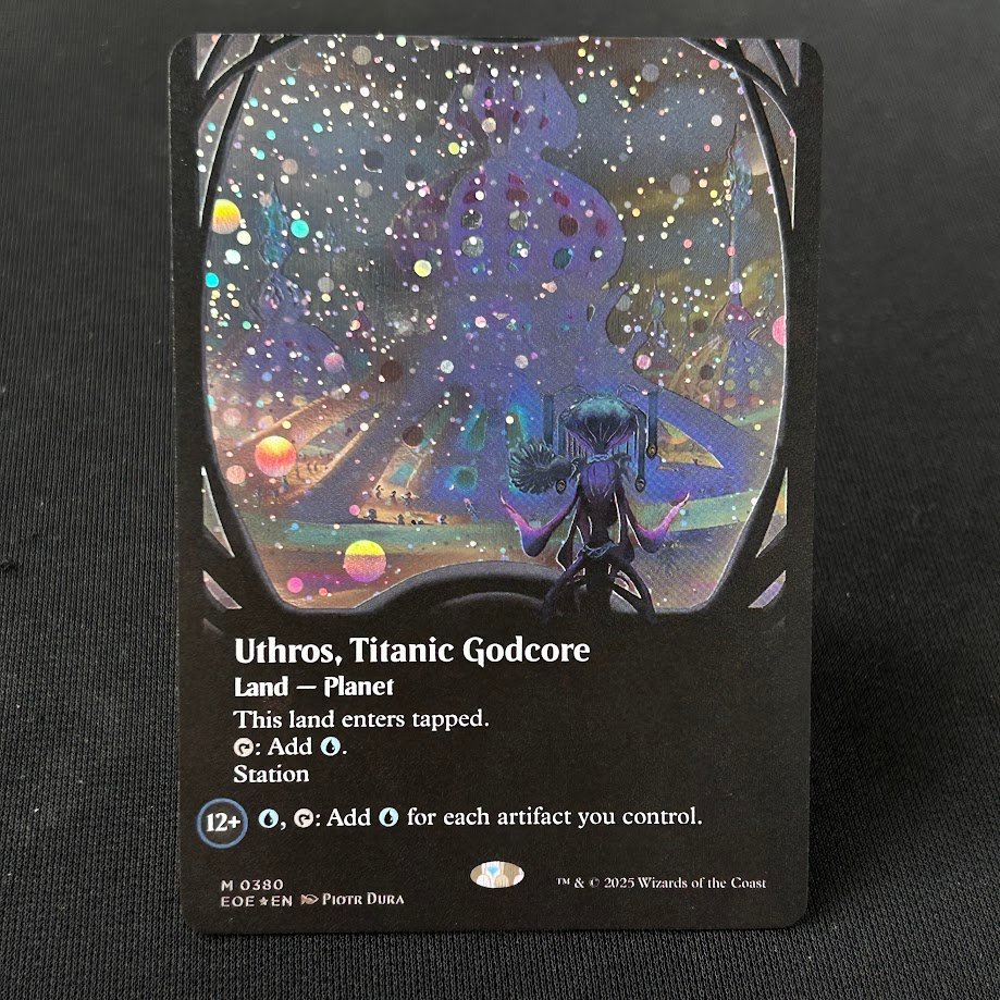 IMG_4563-1.jpg Uthros, Titanic Godcore EOE #380 New Galaxy Foil MTG Proxy Cards - Image 1