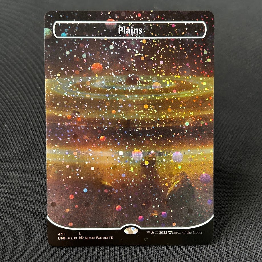IMG_4591.jpg Plains UNF #491 New Galaxy Foil MTG Proxy Cards - Image 1