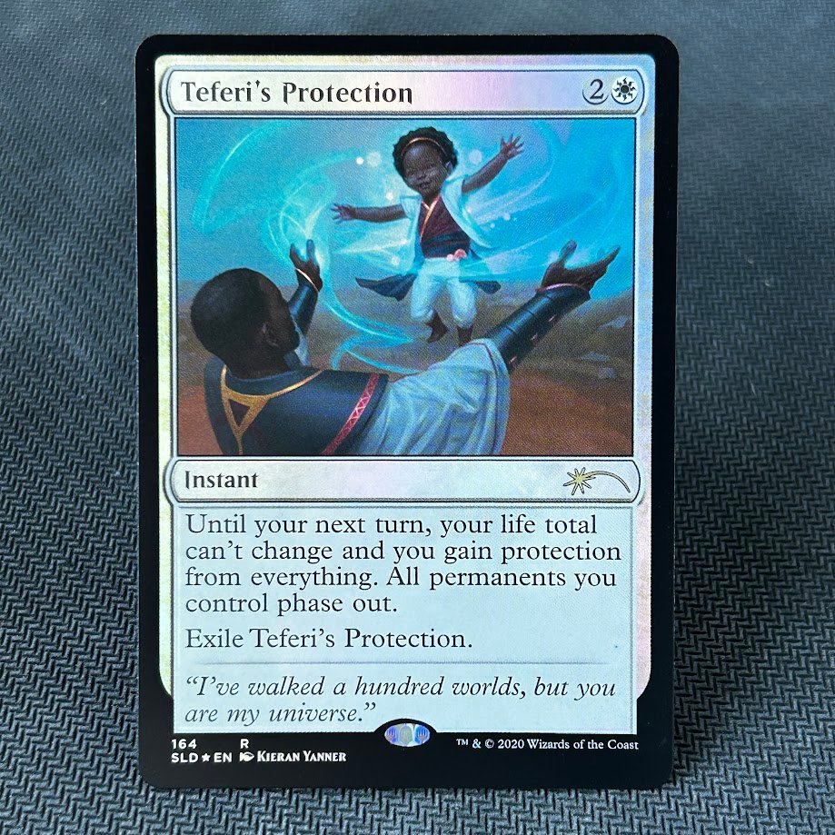 IMG_6513.jpg Teferi's Protection SLD #164 Foil MTG Proxy Cards - Image 1