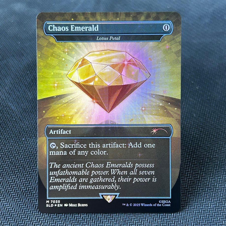 IMG_6517.jpg Chaos Emerald(Lotus Petal) SLD #7035 Foil MTG Proxy Cards - Image 1