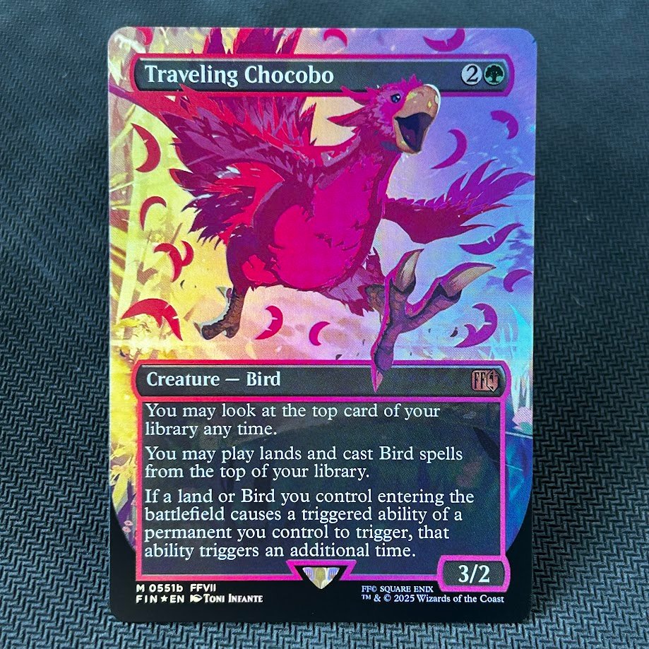 IMG_6532.jpg Traveling Chocobo #551b Foil MTG Proxy Cards - Image 1