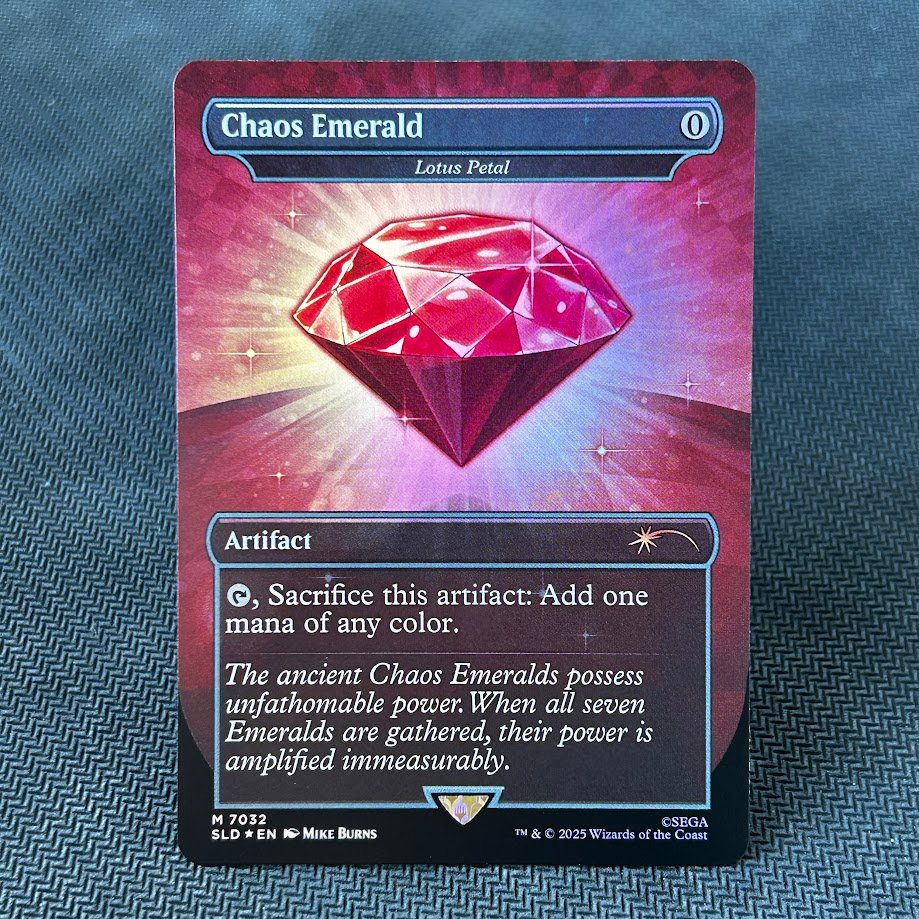 IMG_6539.jpg Chaos Emerald(Lotus Petal) SLD #7032 Foil MTG Proxy Cards - Image 1