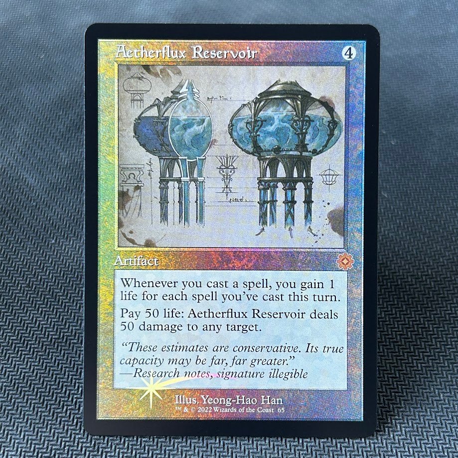 IMG_6588.jpg Aetherflux Reservoir BRR 65 Foil MTG Proxy Cards - Image 1