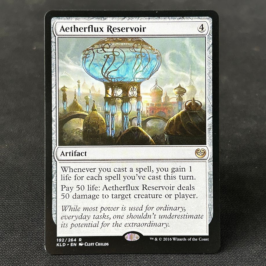 IMG_7479.jpg Aetherflux Reservoir KLD 192 holo MTG Proxy Cards - Image 1