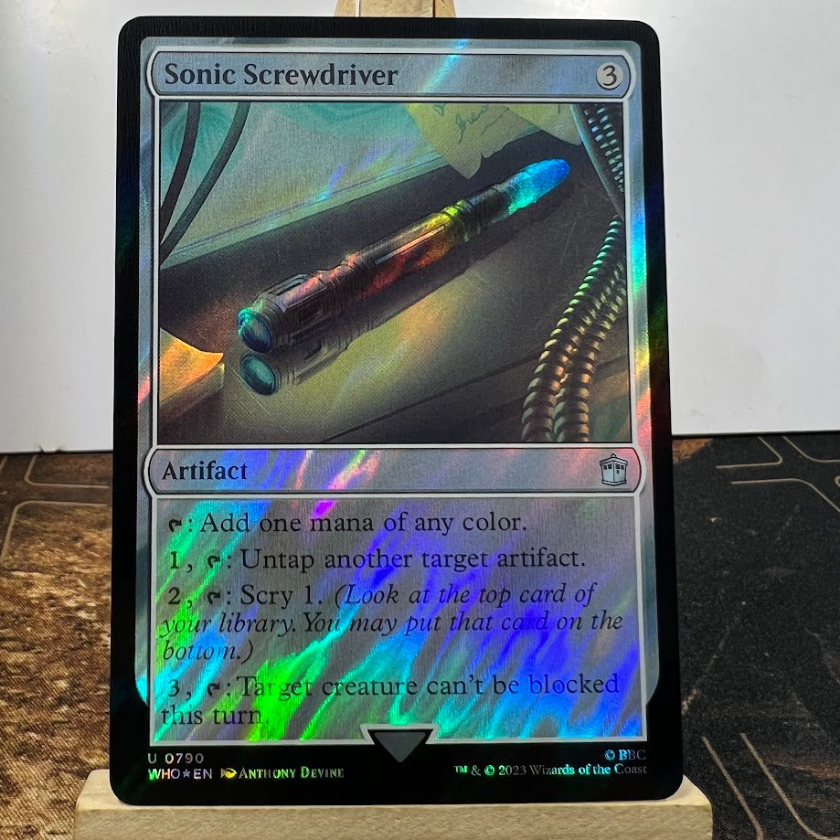 IMG_9122.jpg Sonic Screwdriver Foil MTG Proxy Cards - Image 1