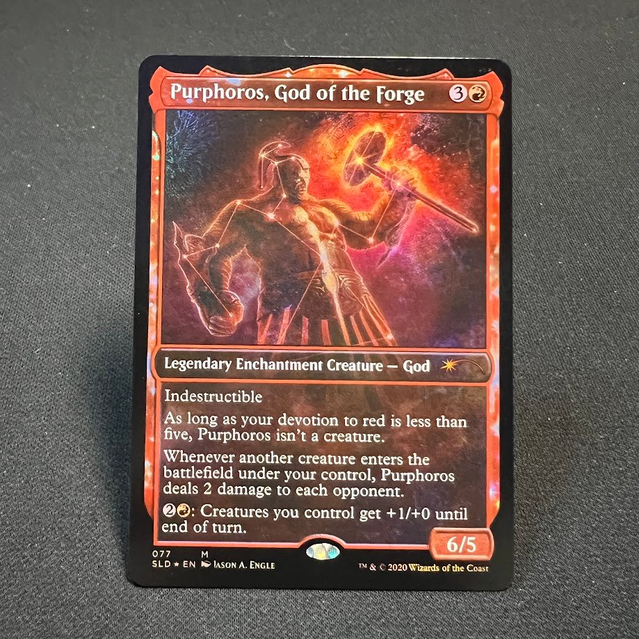 IMG_9204.jpg Purphoros, God of the Forge SLD 077 foil MTG Proxy Cards - Image 1