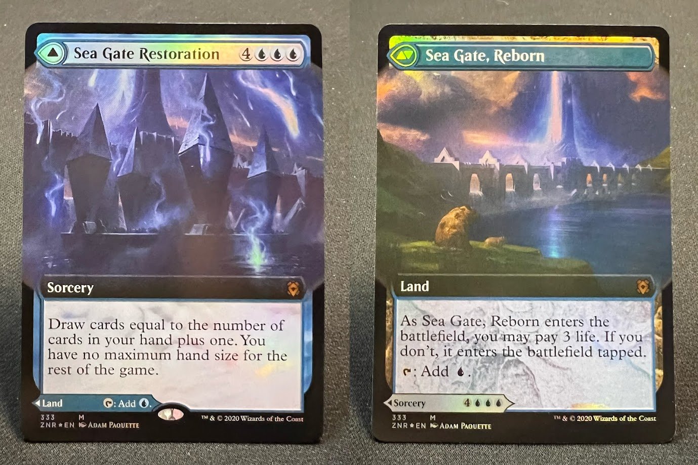 IMG_9365.jpg Sea Gate Restoration/Sea Gate, Reborn #333 Foil MTG Proxy Cards - Image 1