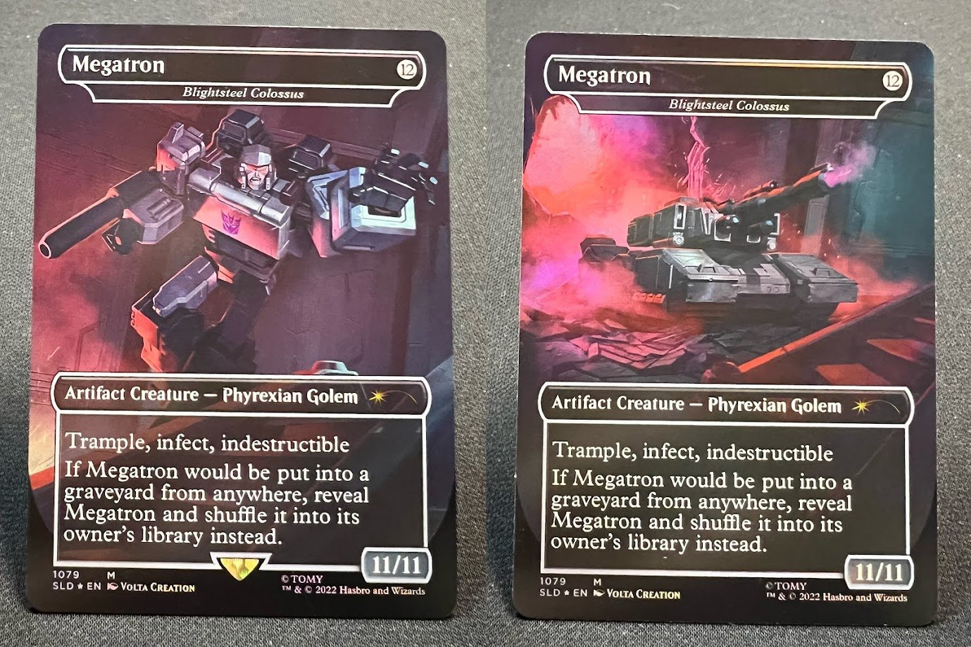 IMG_9367.jpg Blightsteel Colossus(Megatron) SLD #1079 Foil MTG Proxy Cards - Image 1