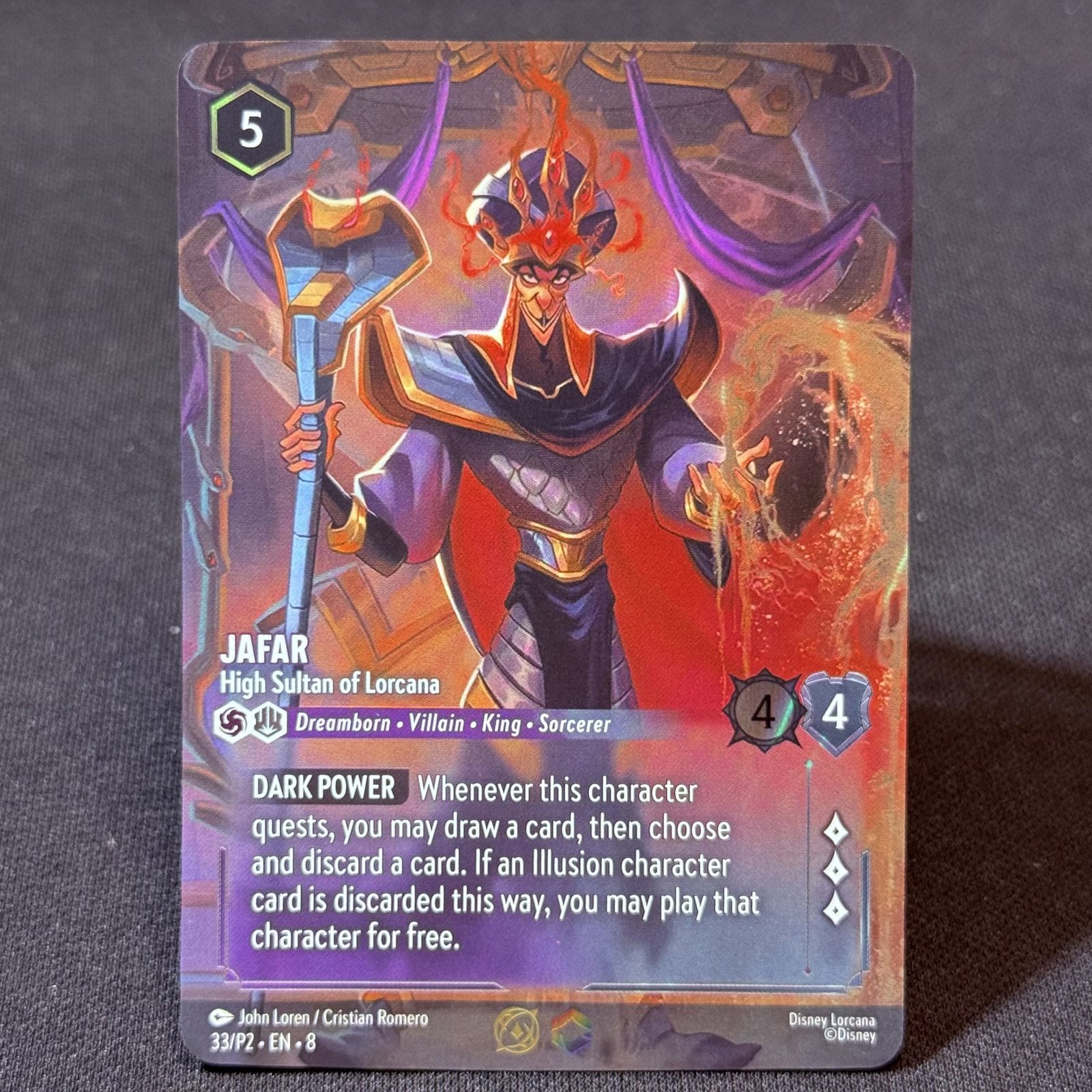 Jafar-High-Sultan-of-Lorcana-Promos-Year-2-033-EN-scaled-1.jpg EN Jafar High Sultan of Lorcana Promos Proxy Cards - Image 1