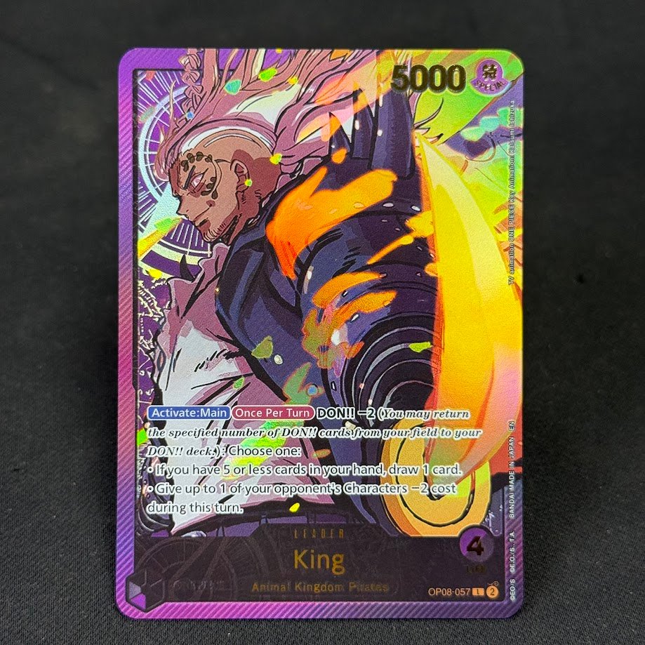 King-OP08-057.jpg King OP08-057 Gold Foil One Piece Proxy Cards - Image 1