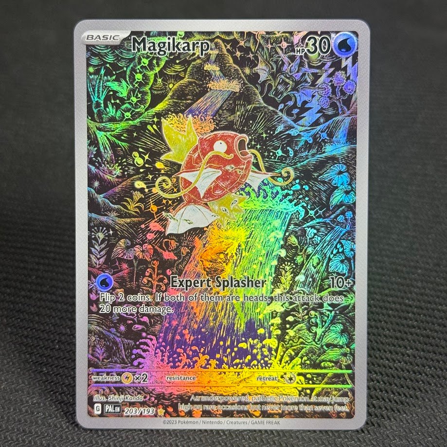Magikarp-·-Paldea-Evolved-PAL-203.jpg Magikarp · Paldea Evolved (PAL) #203 Pokemon Proxy Cards - Image 1