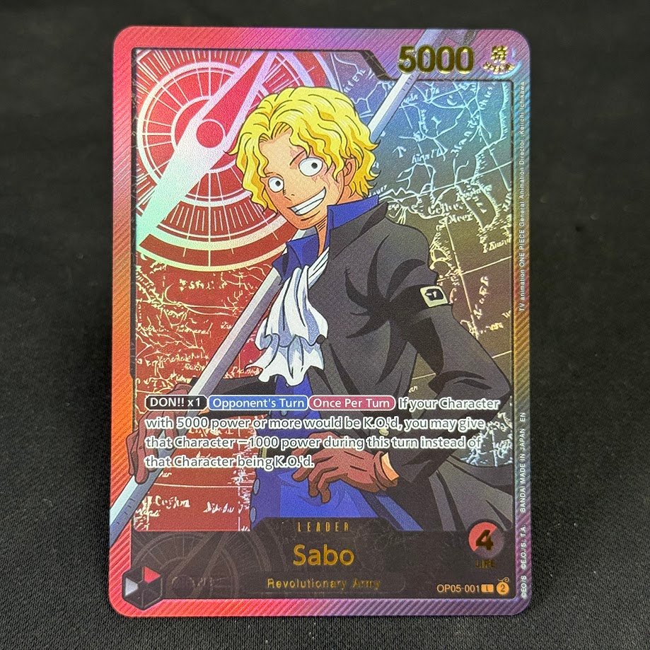 Sabo-OP05-001.jpg Sabo OP05-001 Gold Foil One Piece Proxy Cards - Image 1