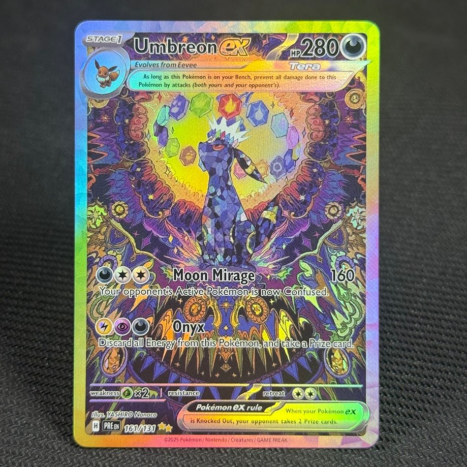 Umbreon-ex-·-Prismatic-Evolutions-PRE-161.jpg Umbreon ex · Prismatic Evolutions (PRE) #161 Pokemon Proxy Cards - Image 1