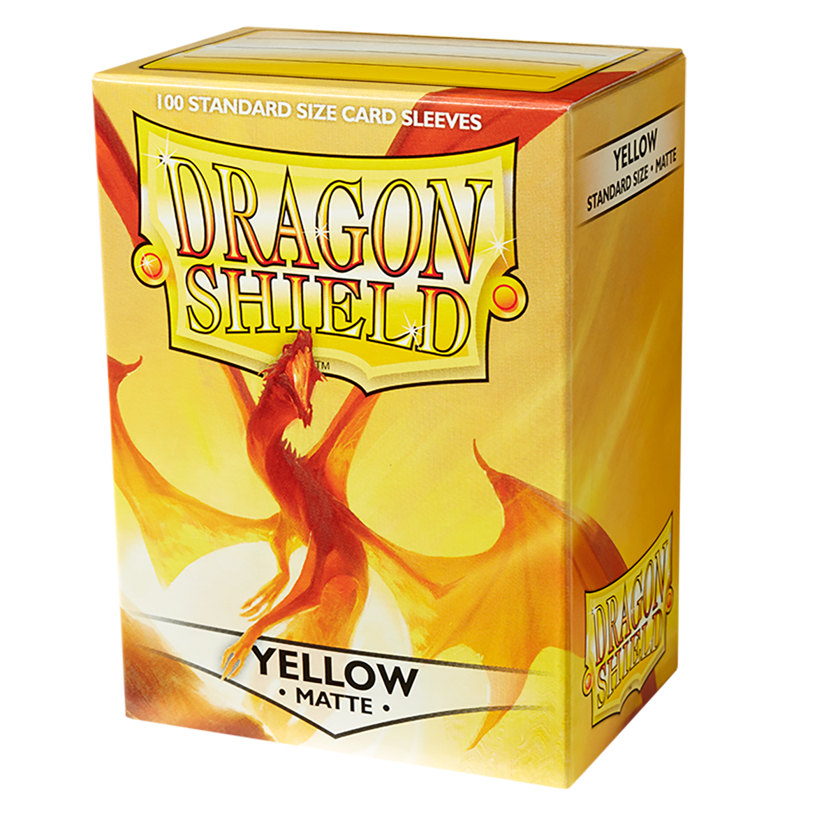 dragon-shield-matte-yellow-2.png 100 PCS/BOX Matte Yellow Dragon Shield Cards Sleeves - Image 1